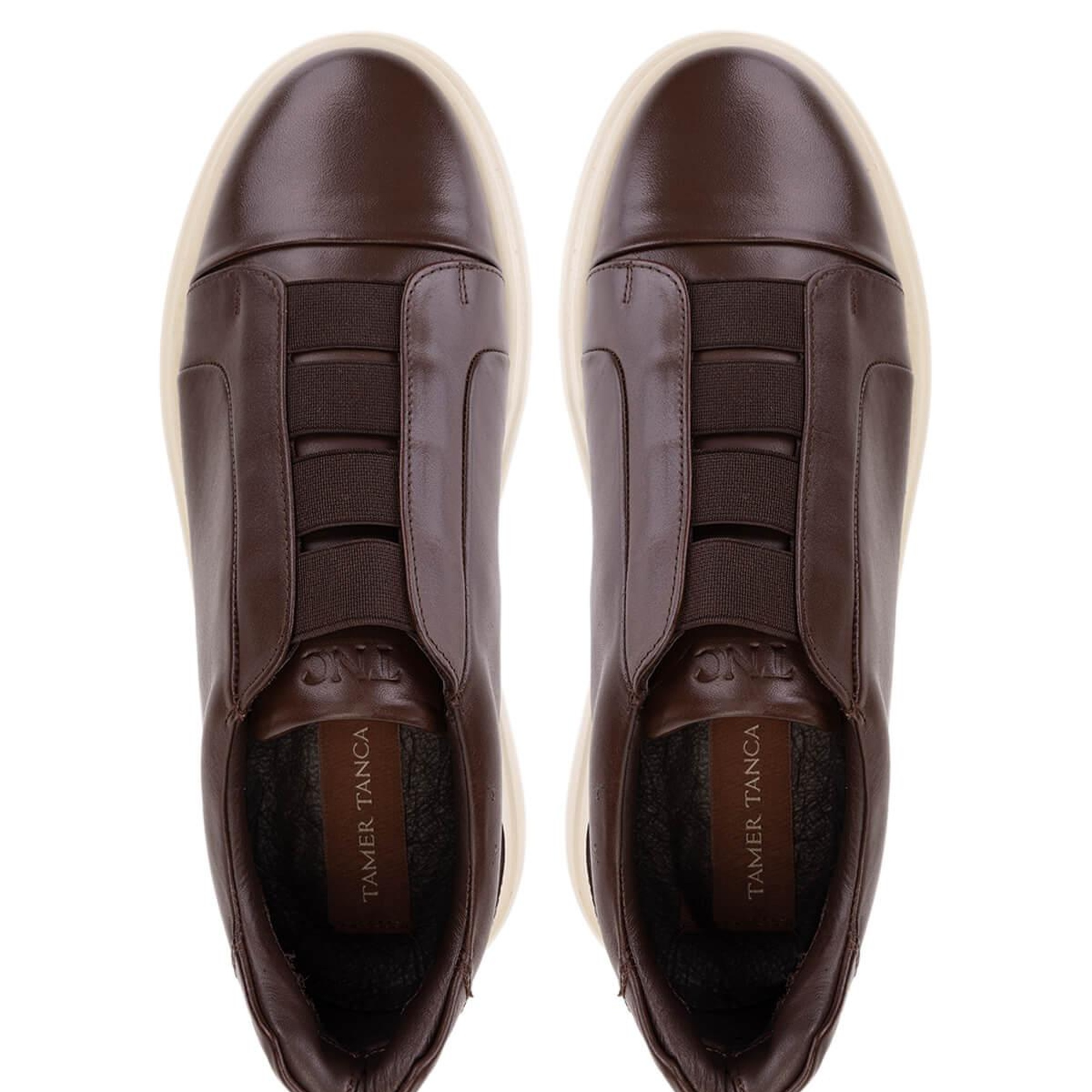 Tamer Tanca Erkek Hakiki Deri Kahverengi Sneakers & Spor Ayakkabı