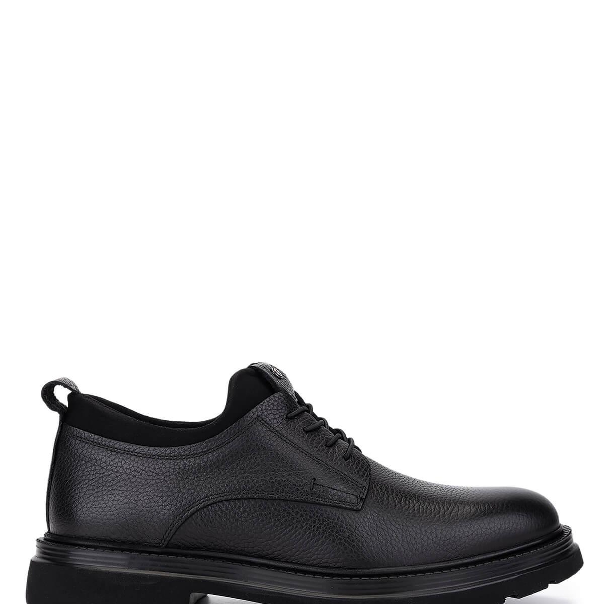 Tamer Tanca Erkek Hakiki Deri Siyah Floter Casual Ayakkabı