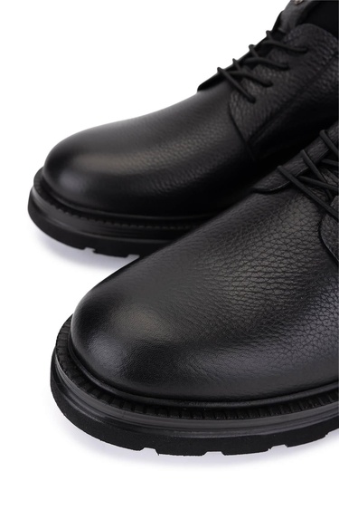  Tamer Tanca Erkek Hakiki Deri Siyah Floter Casual Ayakkabı