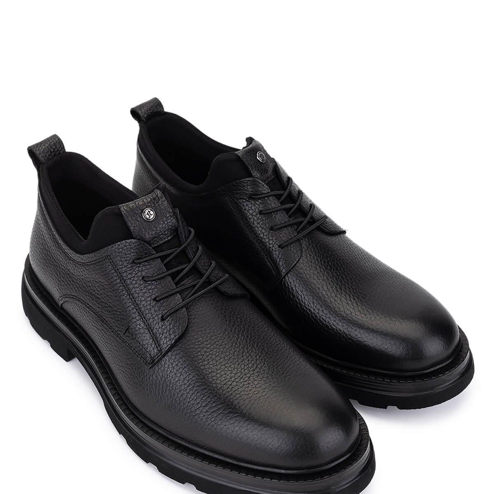 Tamer Tanca Erkek Hakiki Deri Siyah Floter Casual Ayakkabı