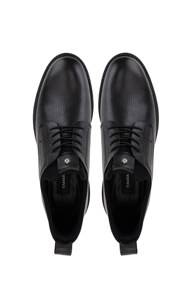  Tamer Tanca Erkek Hakiki Deri Siyah Floter Casual Ayakkabı