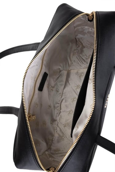  Tamer Tanca Kadın Suni Deri Siyah Kol Çantası