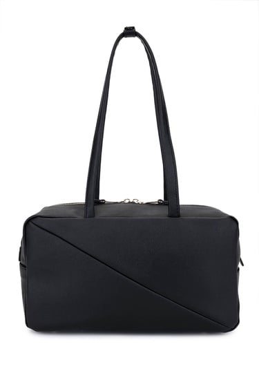  Tamer Tanca Kadın Suni Deri Siyah Kol Çantası