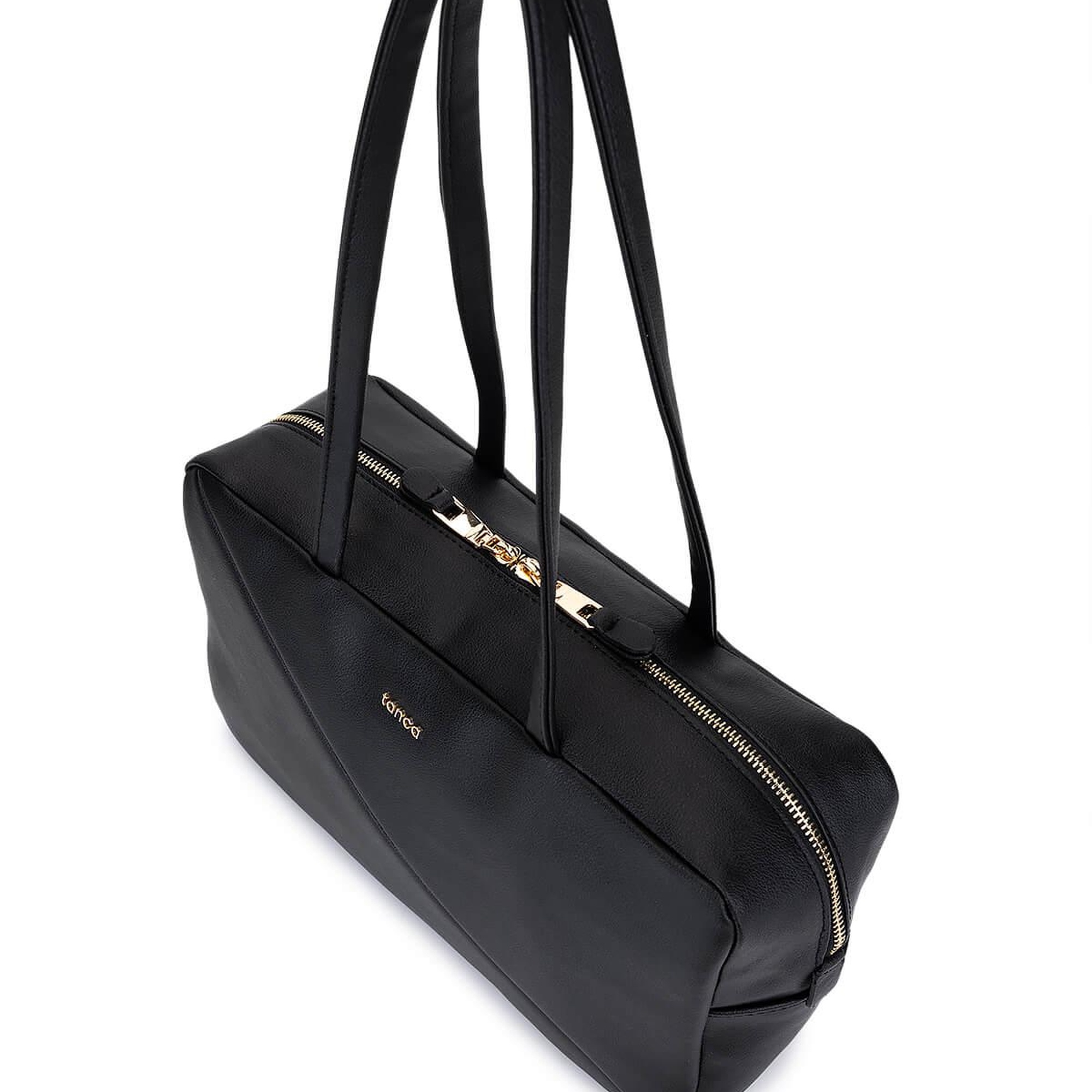 Tamer Tanca Kadın Suni Deri Siyah Kol Çantası