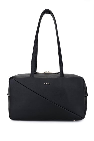  Tamer Tanca Kadın Suni Deri Siyah Kol Çantası