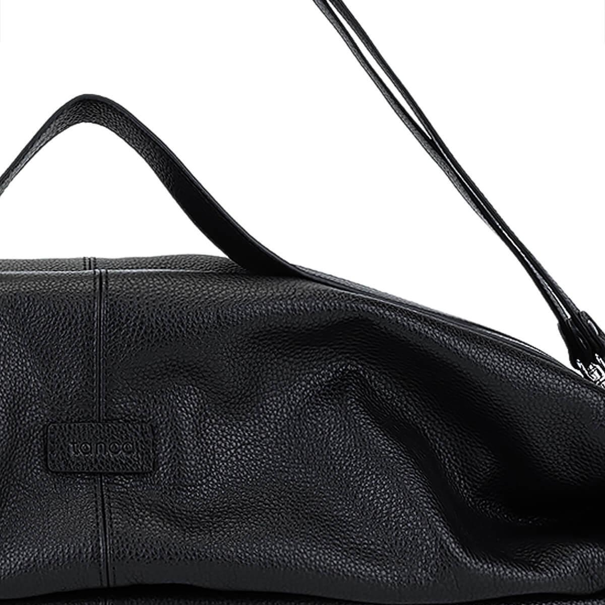 Tamer Tanca Unisex Hakiki Deri Siyah Floter Sırt Çantası