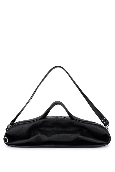  Tamer Tanca Unisex Hakiki Deri Siyah Floter Sırt Çantası