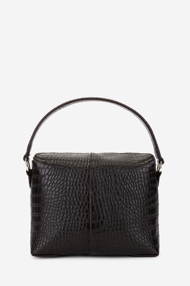  Valmenti Kadın Suni Deri Kahverengi Kroko Omuz Çanta