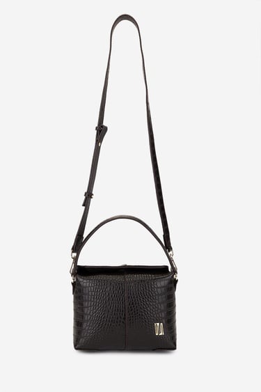  Valmenti Kadın Suni Deri Kahverengi Kroko Omuz Çanta