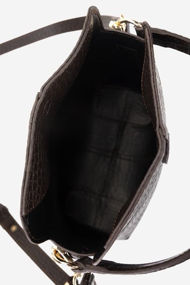  Valmenti Kadın Suni Deri Kahverengi Kroko Omuz Çanta