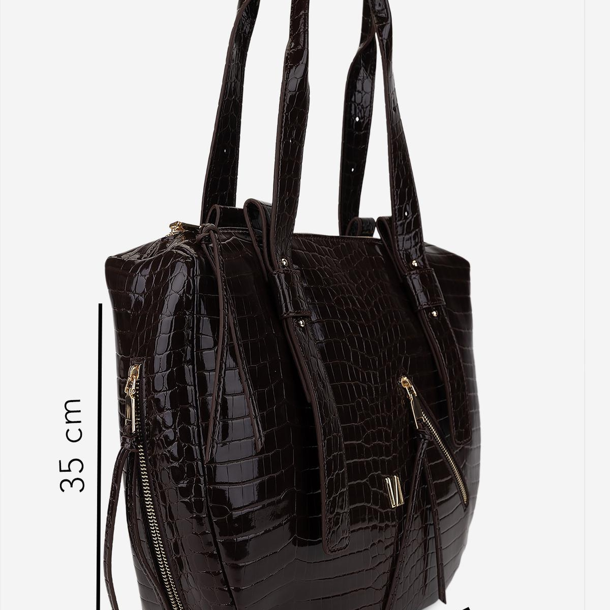 Valmenti Kadın Suni Deri Kahverengi Omuz Çanta