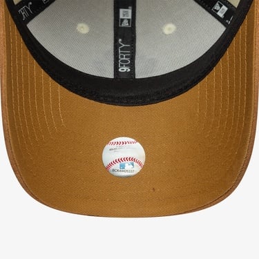  New Era New York Yankees Mlb Suni Süet 9FORTY Unisex Bej Şapka