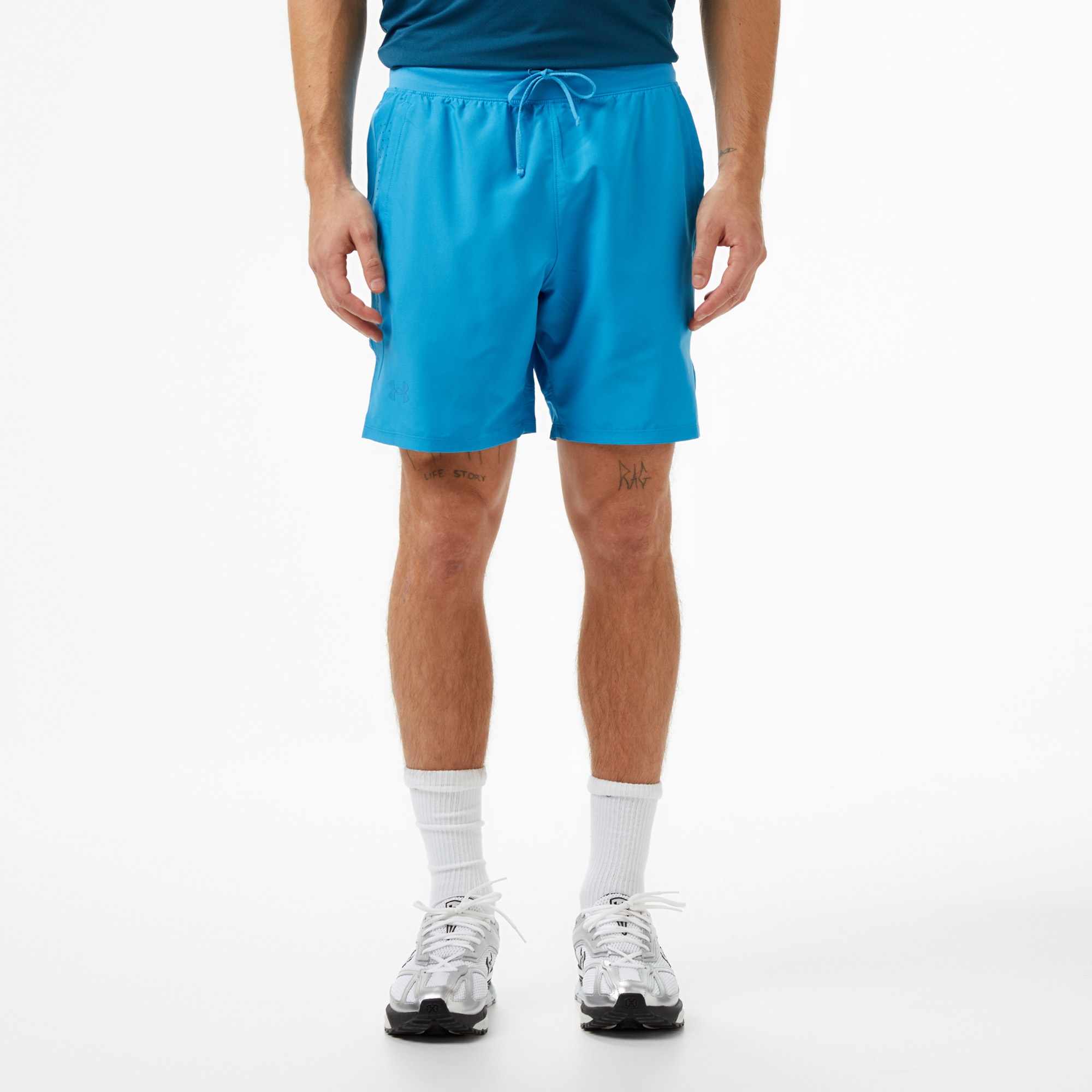 Under Armour Launch Pro 2N1 7 Erkek Mavi Koşu Şortu