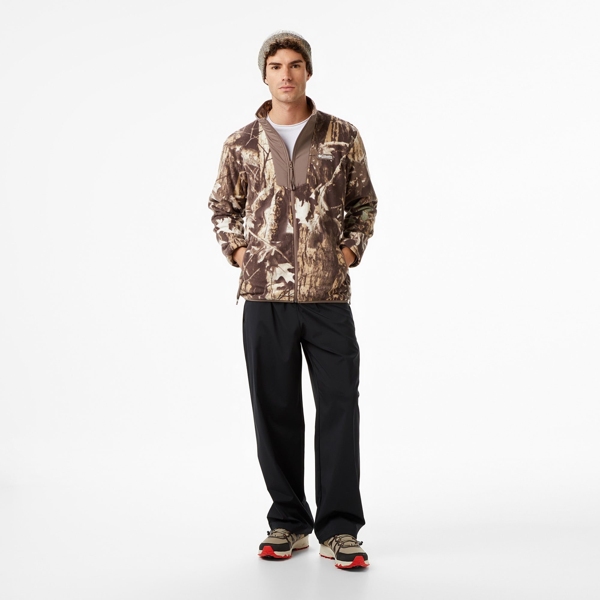 Columbia Sequoia Grove Printed Full Zip Erkek Kahverengi Outdoor Sweatshirt
