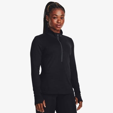  Under Armour Launch Pro Half Zip Kadın Siyah Koşu Sweatshirt