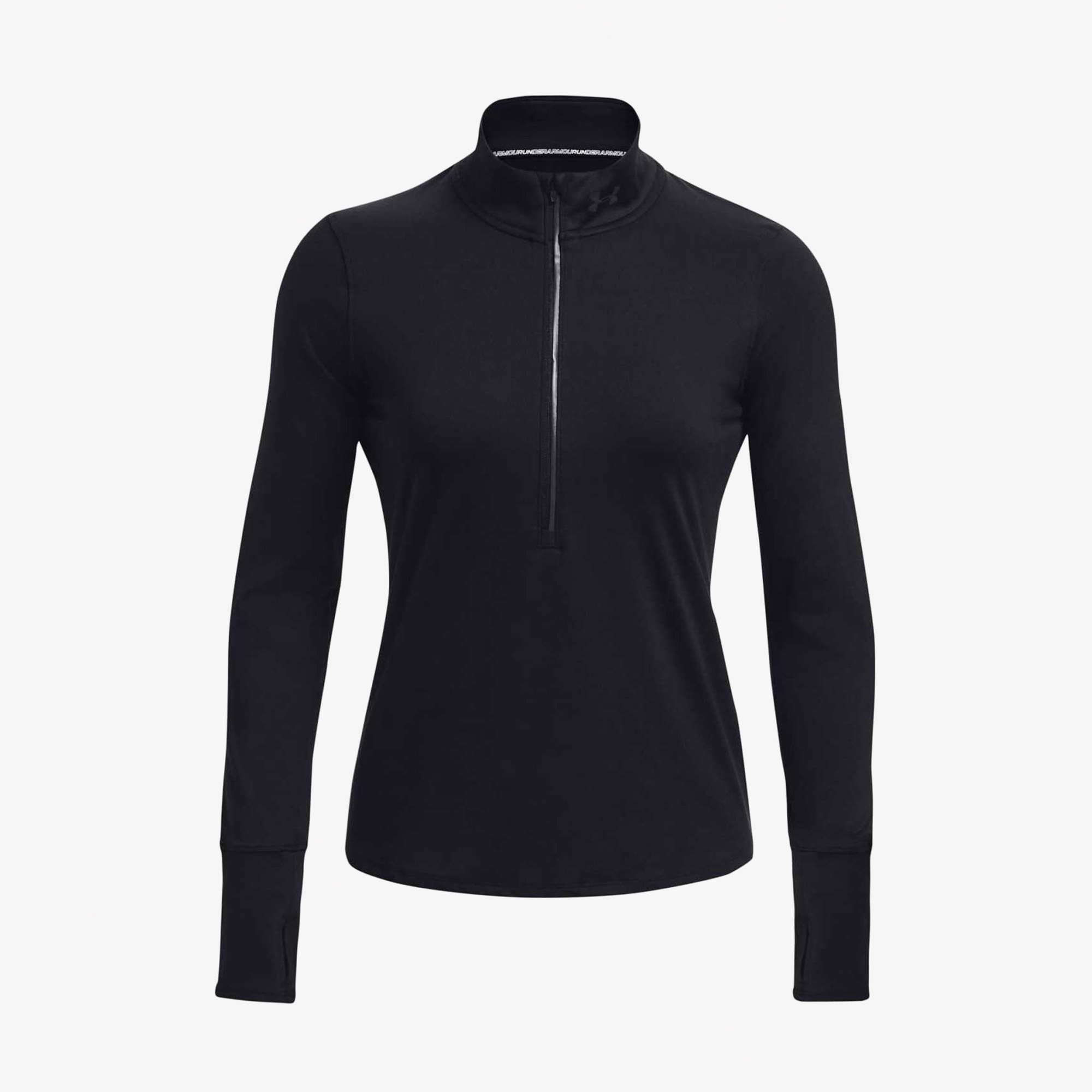 Under Armour Launch Pro Half Zip Kadın Siyah Koşu Sweatshirt