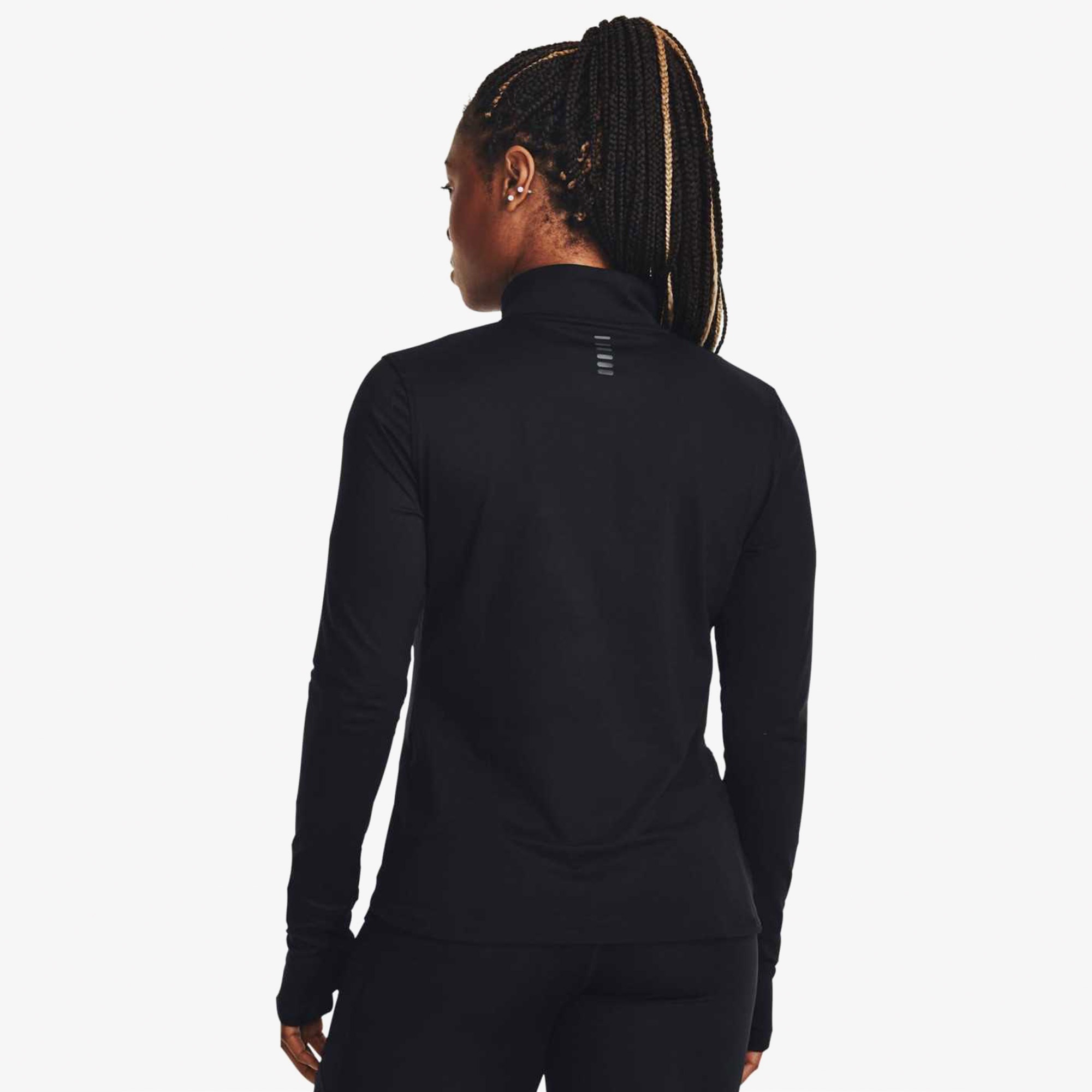 Under Armour Launch Pro Half Zip Kadın Siyah Koşu Sweatshirt