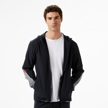  Under Armour Elociti Storm Hooded Erkek Siyah Koşu Ceketi