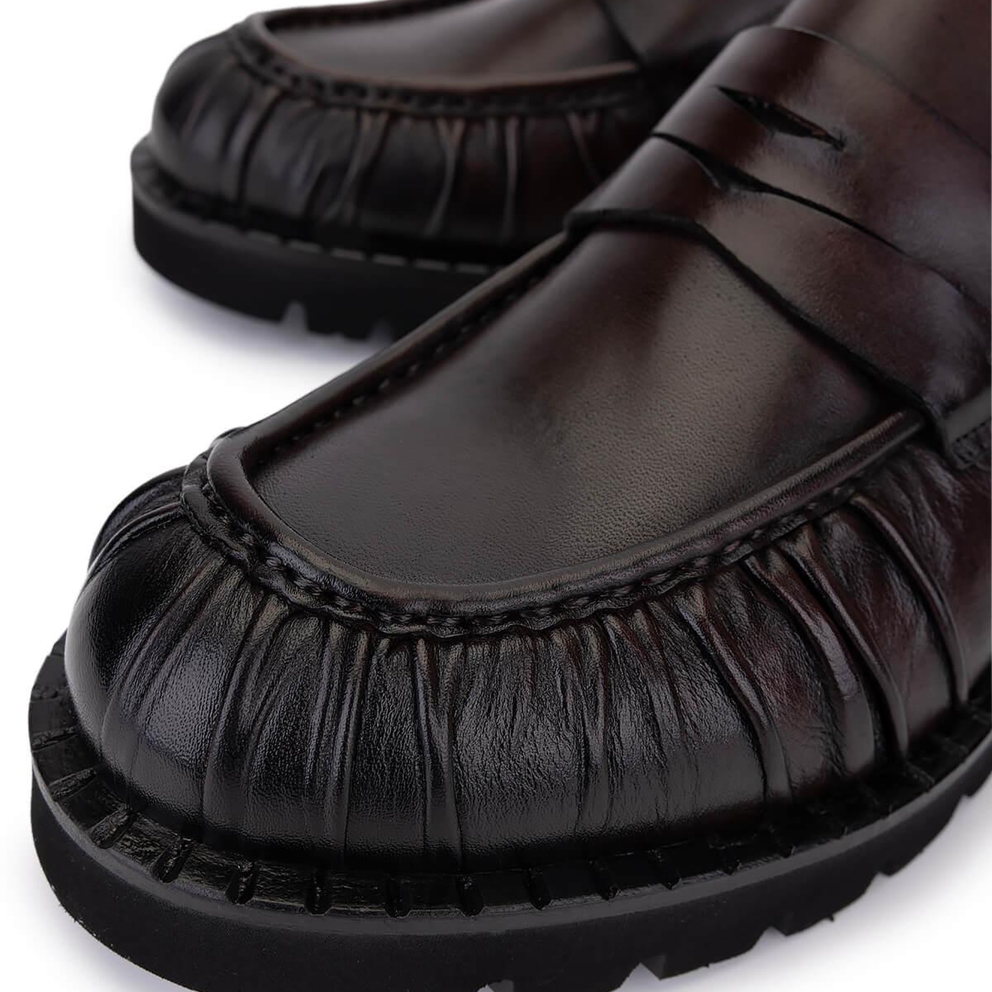 Tamer Tanca Erkek Hakiki Deri Kahverengi Loafer Ayakkabı