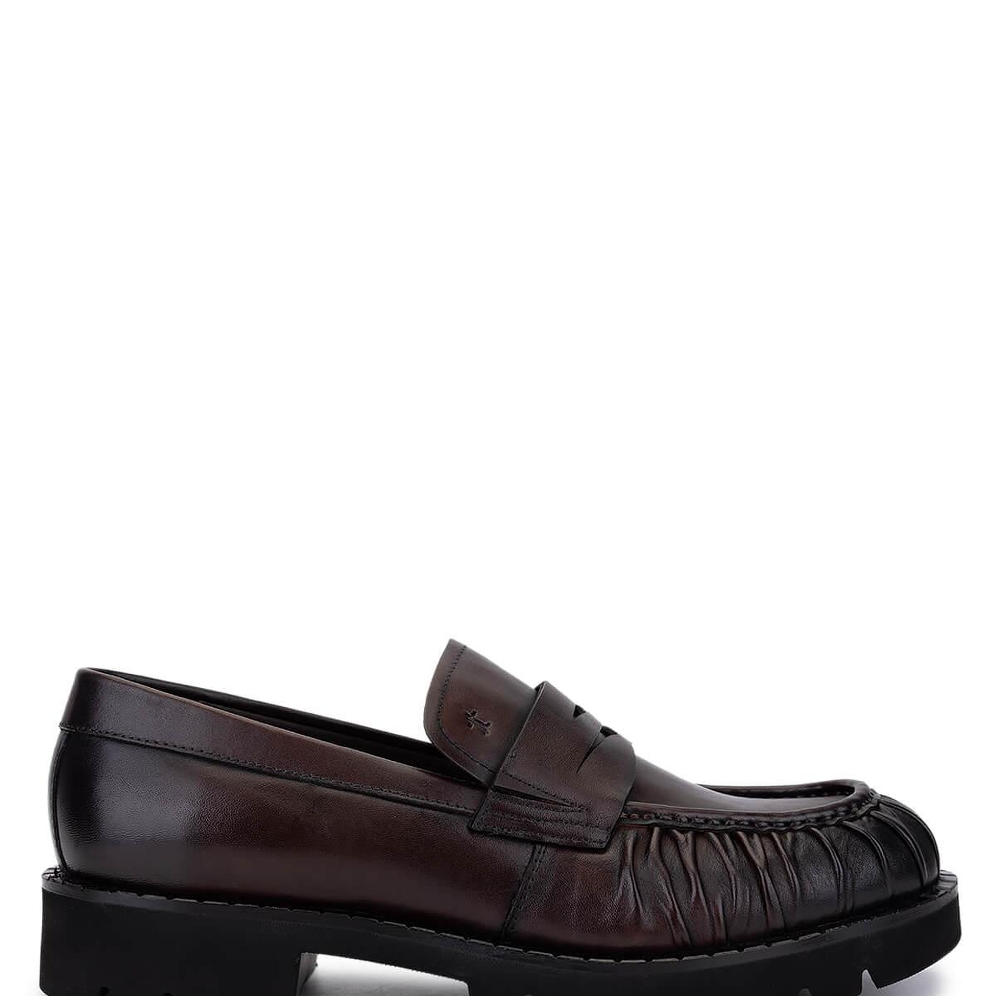 Tamer Tanca Erkek Hakiki Deri Kahverengi Loafer Ayakkabı