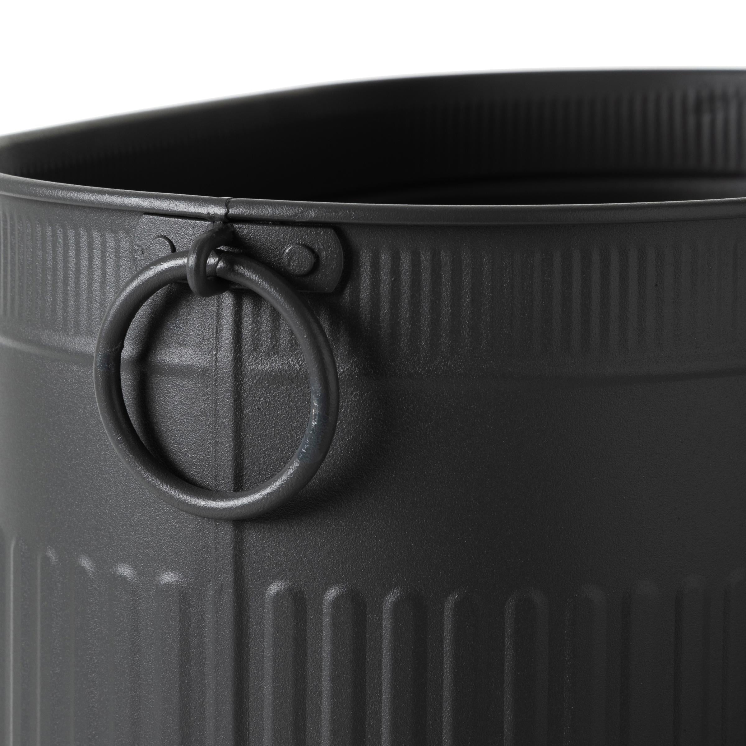  SİYAH KATLANABİLİR AYAKLI ODUN KOVASI 55 CM