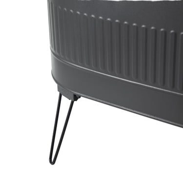  SİYAH KATLANABİLİR AYAKLI ODUN KOVASI 55 CM