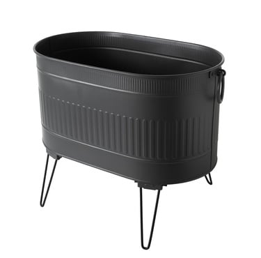  SİYAH KATLANABİLİR AYAKLI ODUN KOVASI 55 CM