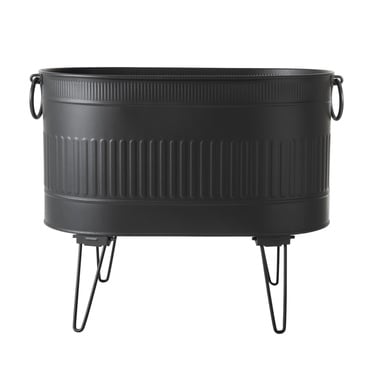  SİYAH KATLANABİLİR AYAKLI ODUN KOVASI 55 CM