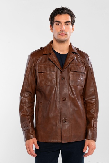  Tamer Tanca Erkek Hakiki Deri Fındık Deri Mont