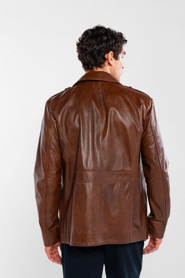  Tamer Tanca Erkek Hakiki Deri Fındık Deri Mont