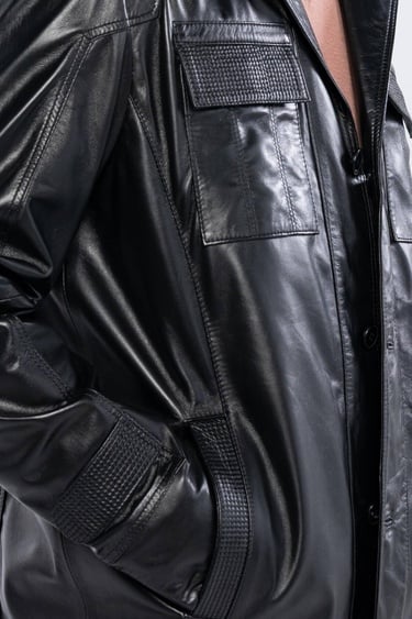  Tamer Tanca Erkek Hakiki Deri Siyah Deri Mont