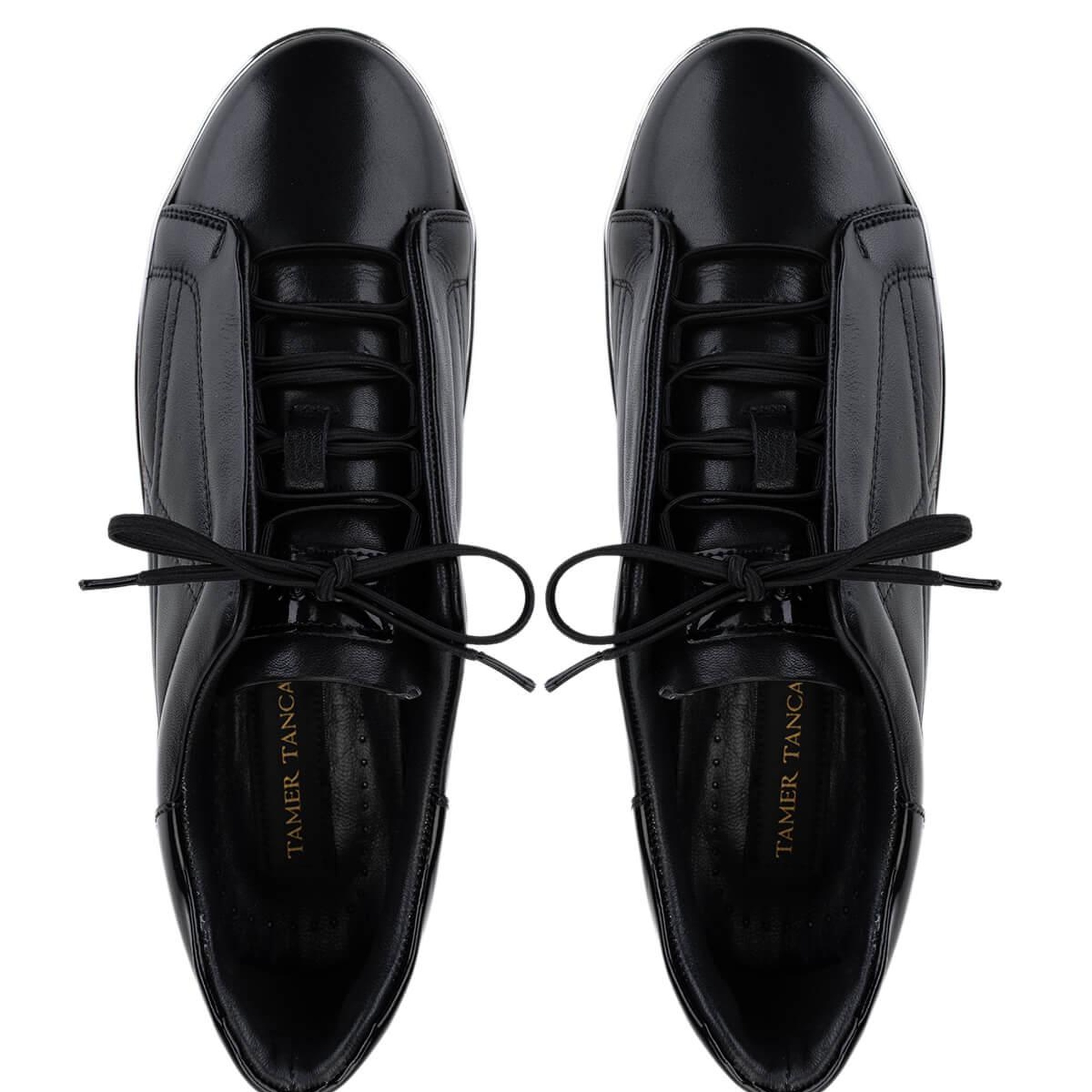 Tamer Tanca Erkek Hakiki Deri Siyah Sneakers & Spor Ayakkabı