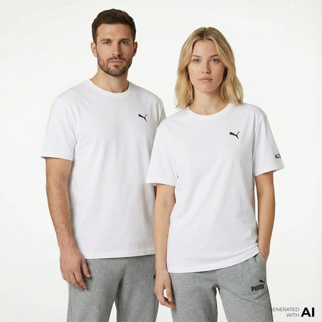  Puma Rad/Cal Unisex Beyaz T-Shirt