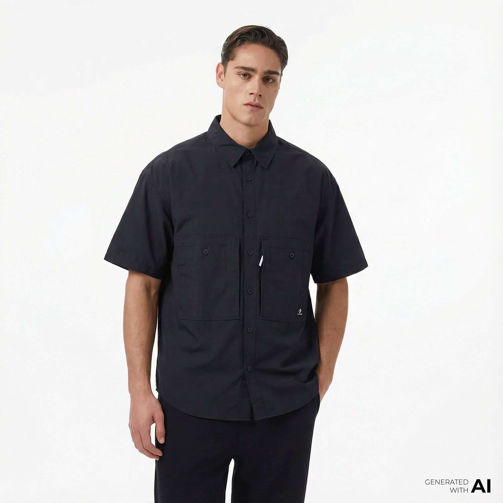 Converse Utility Erkek Siyah Gömlek