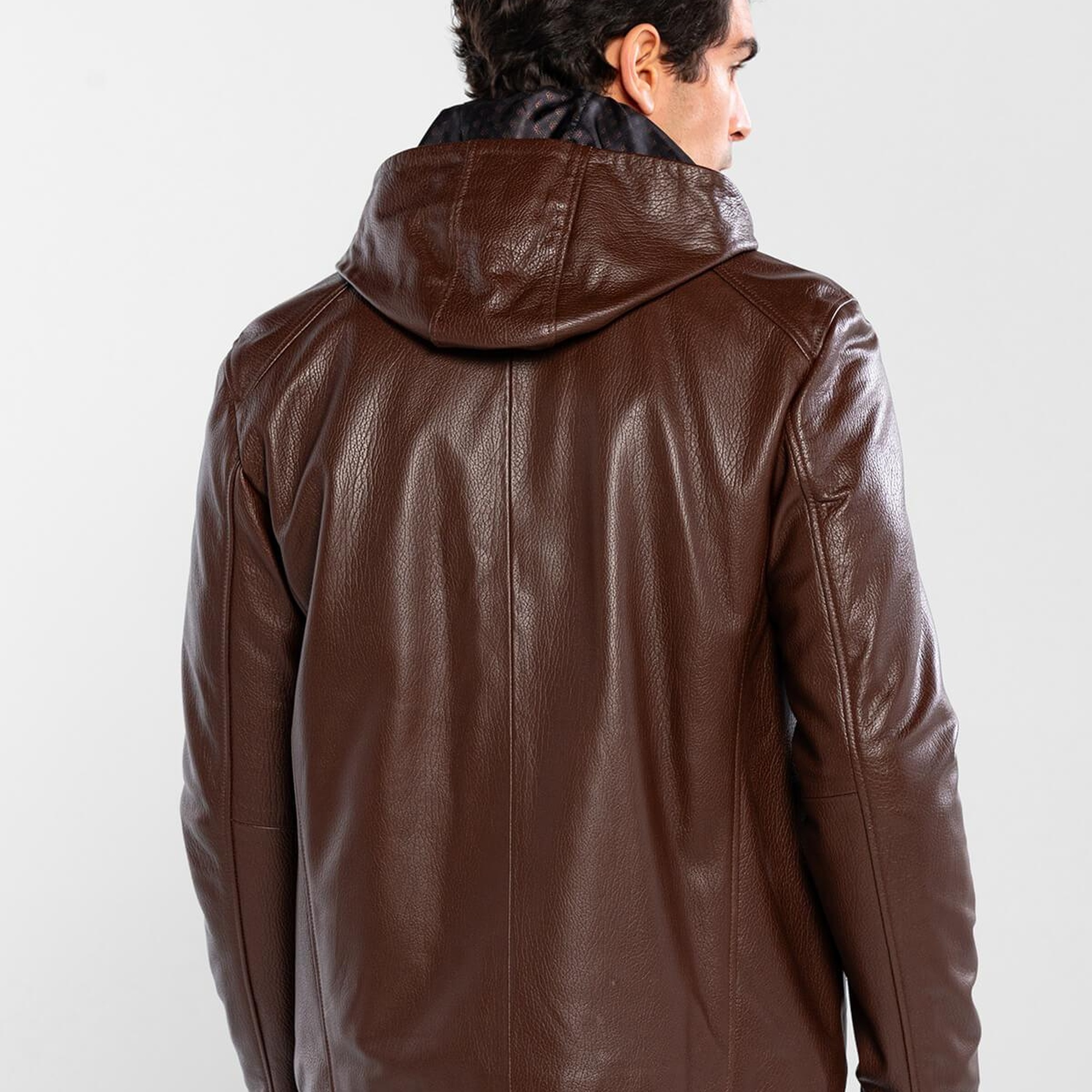 Tamer Tanca Erkek Hakiki Deri Konyak Deri Mont