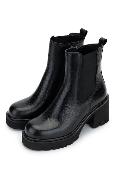  Valmenti Kadın Hakiki Deri Siyah Floter Casual Bot