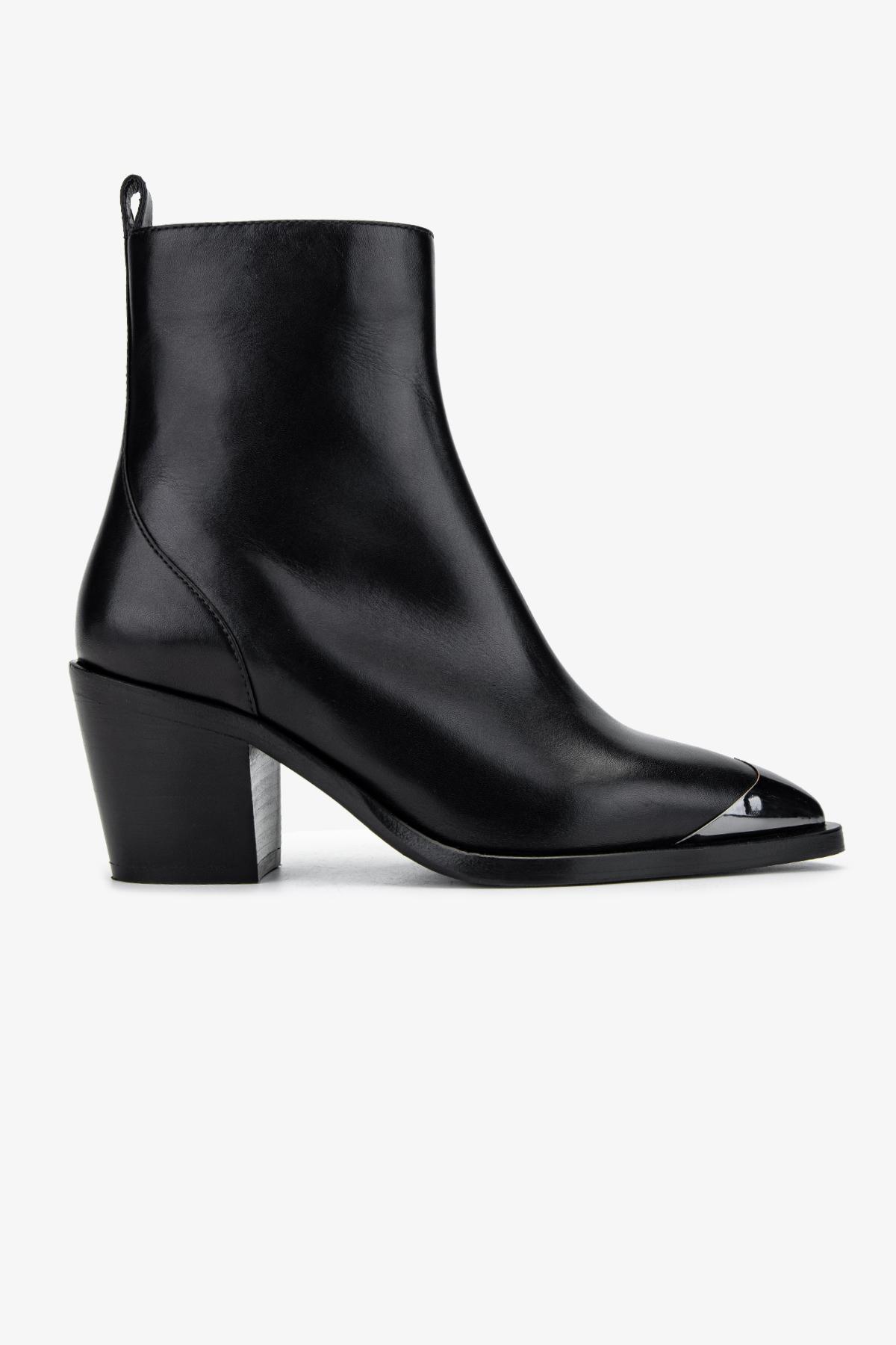  Valmenti Kadın Hakiki Deri Siyah Deri Casual Bot