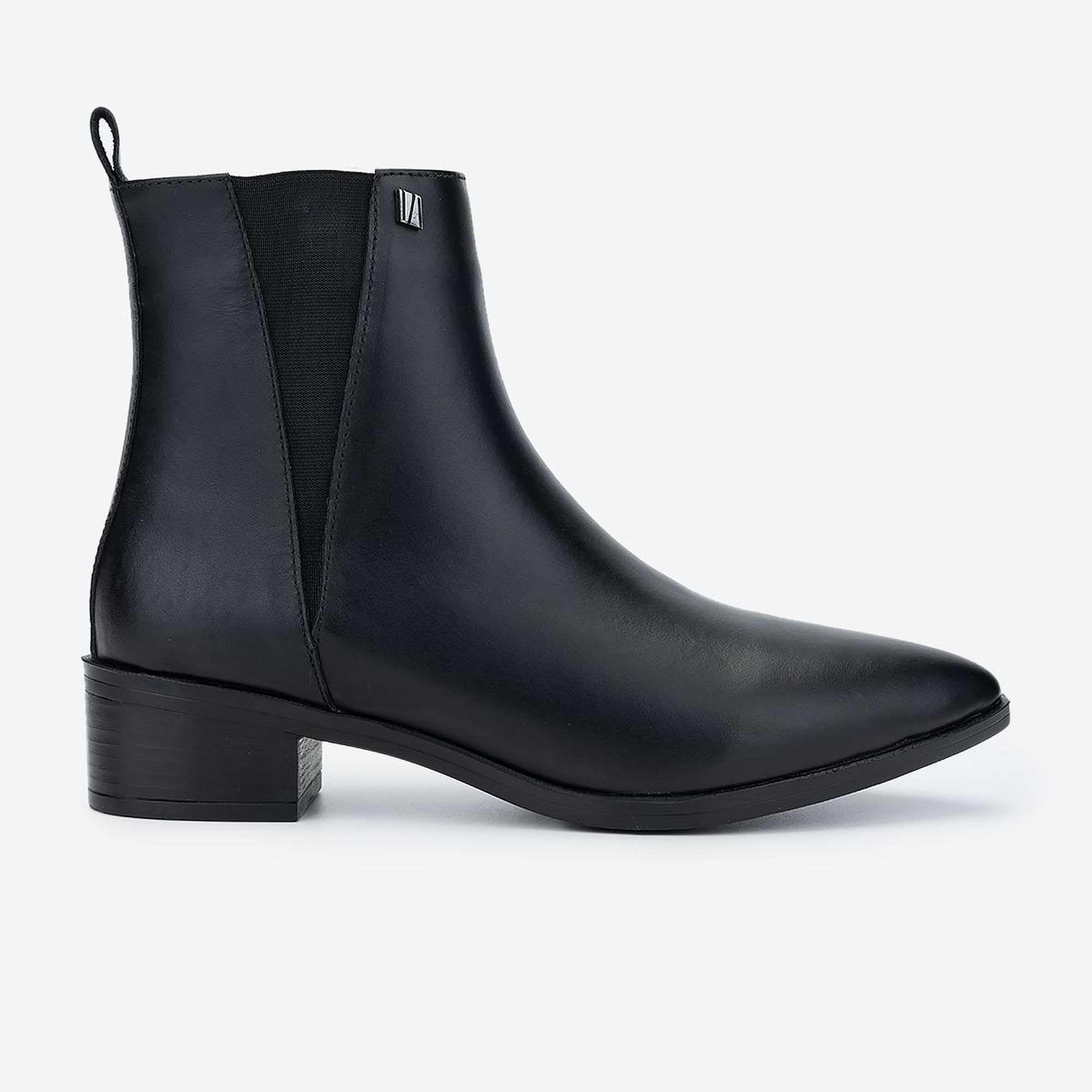 Valmenti Kadın Siyah Deri Topuklu Bot