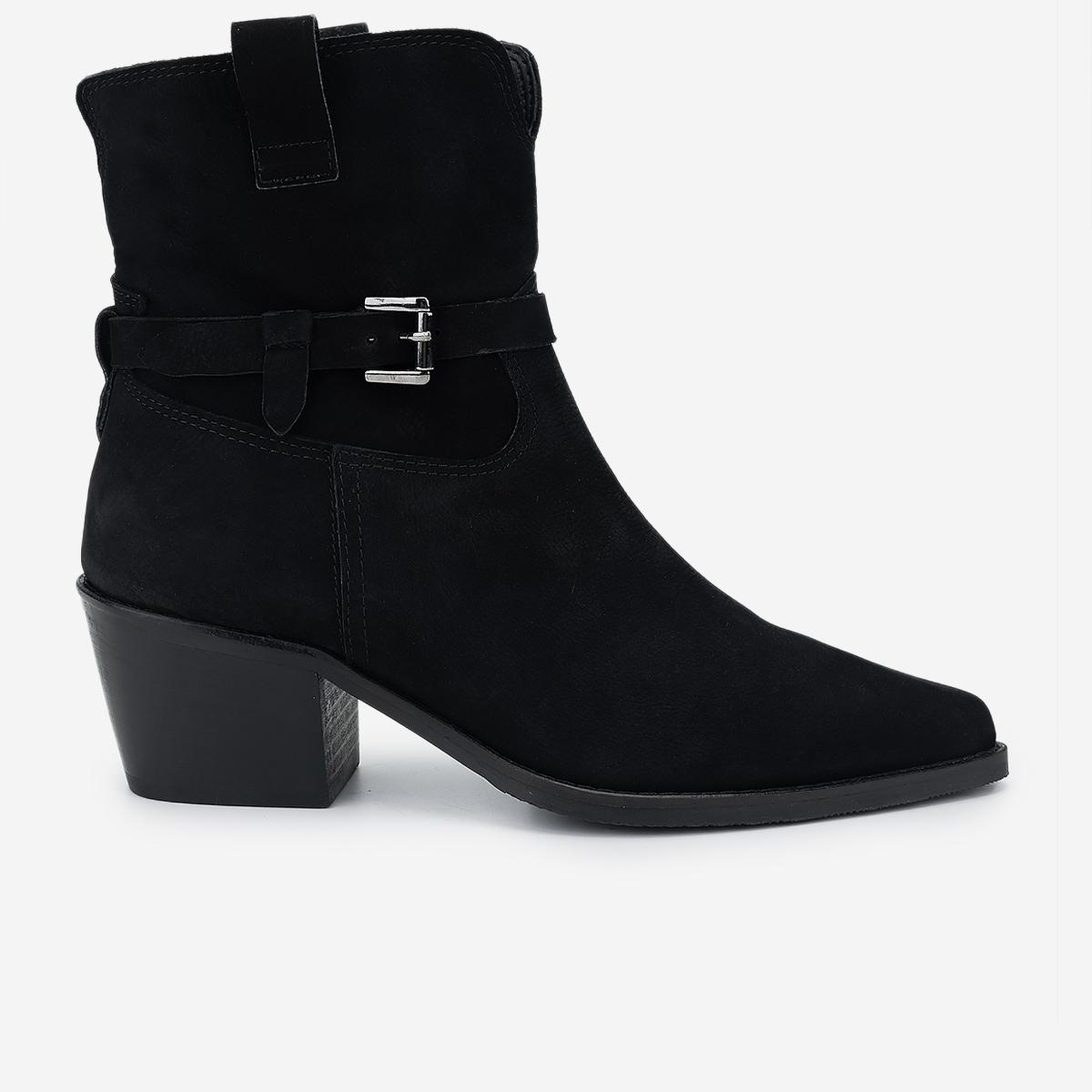 Valmenti Kadın . Siyah Nubuk Topuklu Bot