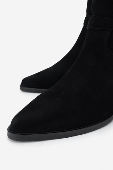  Valmenti Kadın . Siyah Nubuk Topuklu Bot