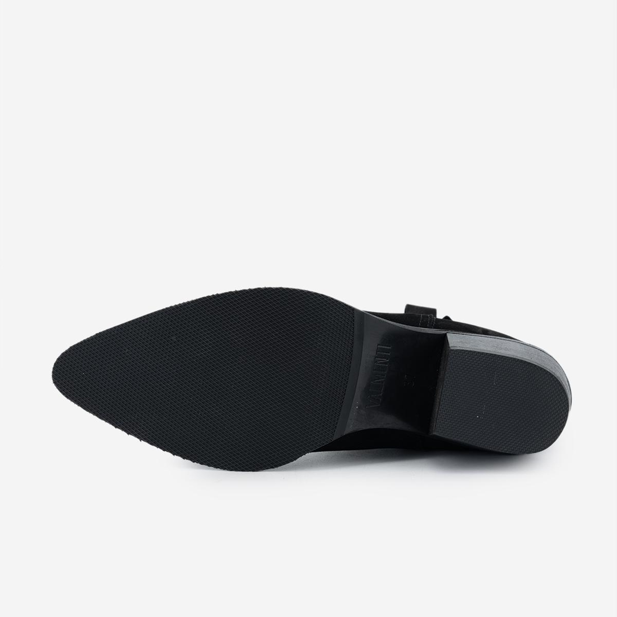 Valmenti Kadın . Siyah Nubuk Topuklu Bot