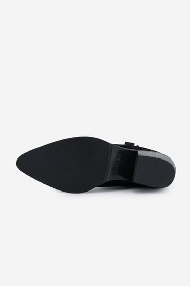  Valmenti Kadın . Siyah Nubuk Topuklu Bot