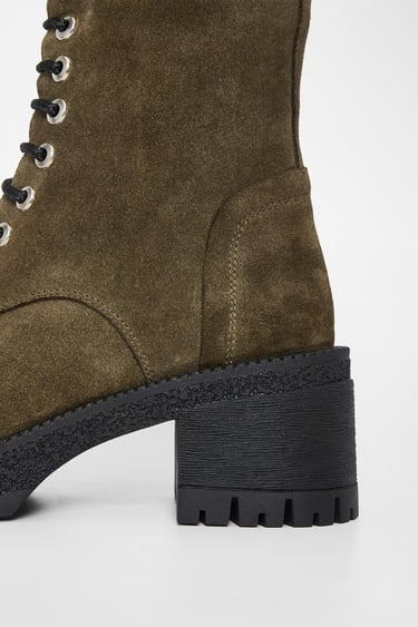  Valmenti Kadın Haki Süet Hakiki Deri Casual Bot