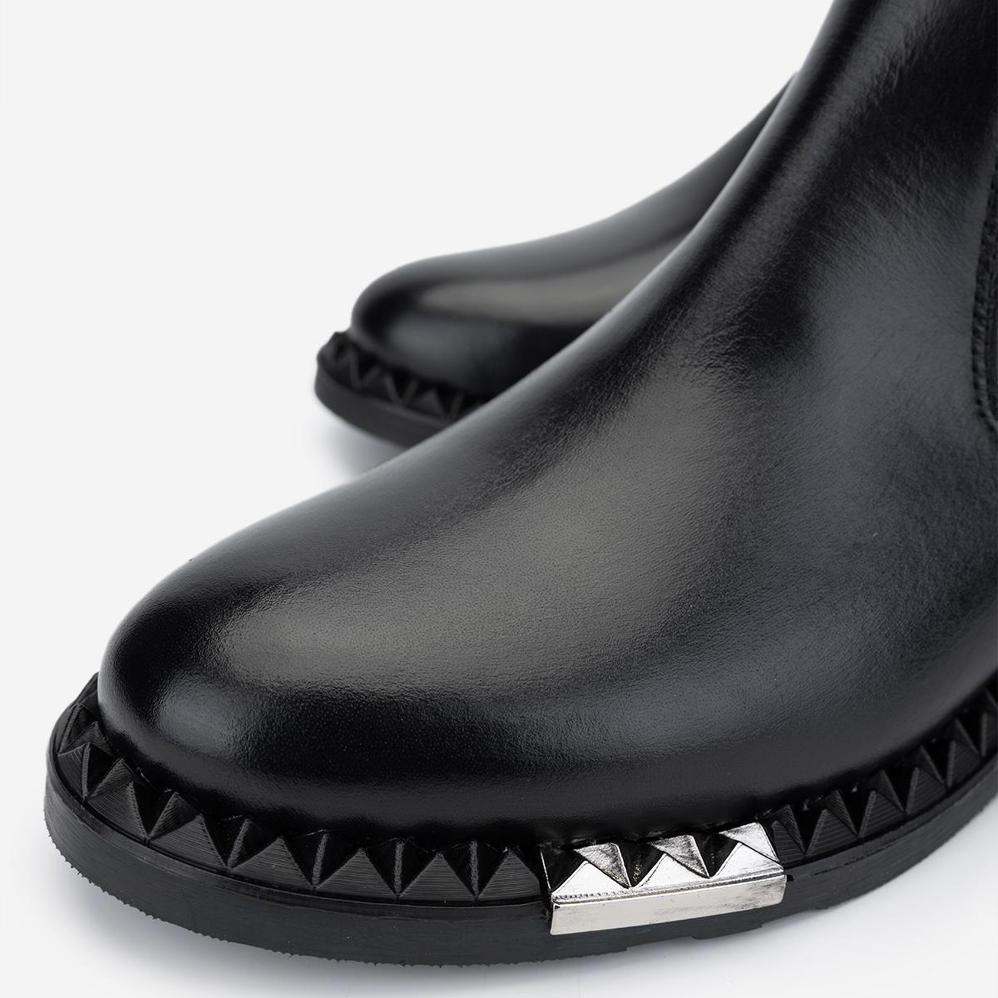 Valmenti Kadın Hakiki Deri Siyah Deri Düz Bot