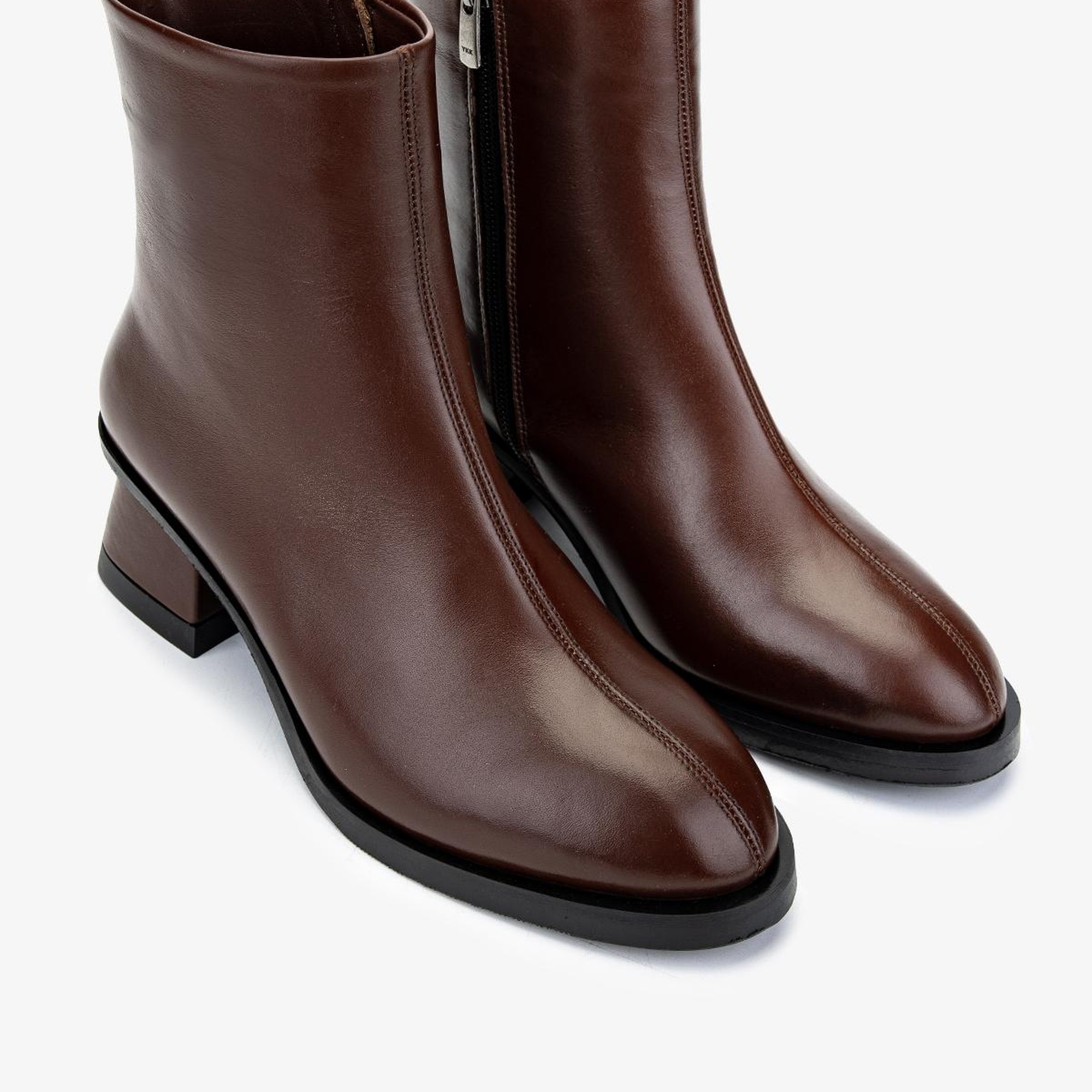 Valmenti Kadın Hakiki Deri Kahverengi Topuklu Bot