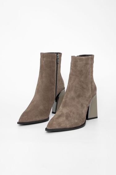  Valmenti Kadın Vizon Süet Hakiki Deri Casual Bot