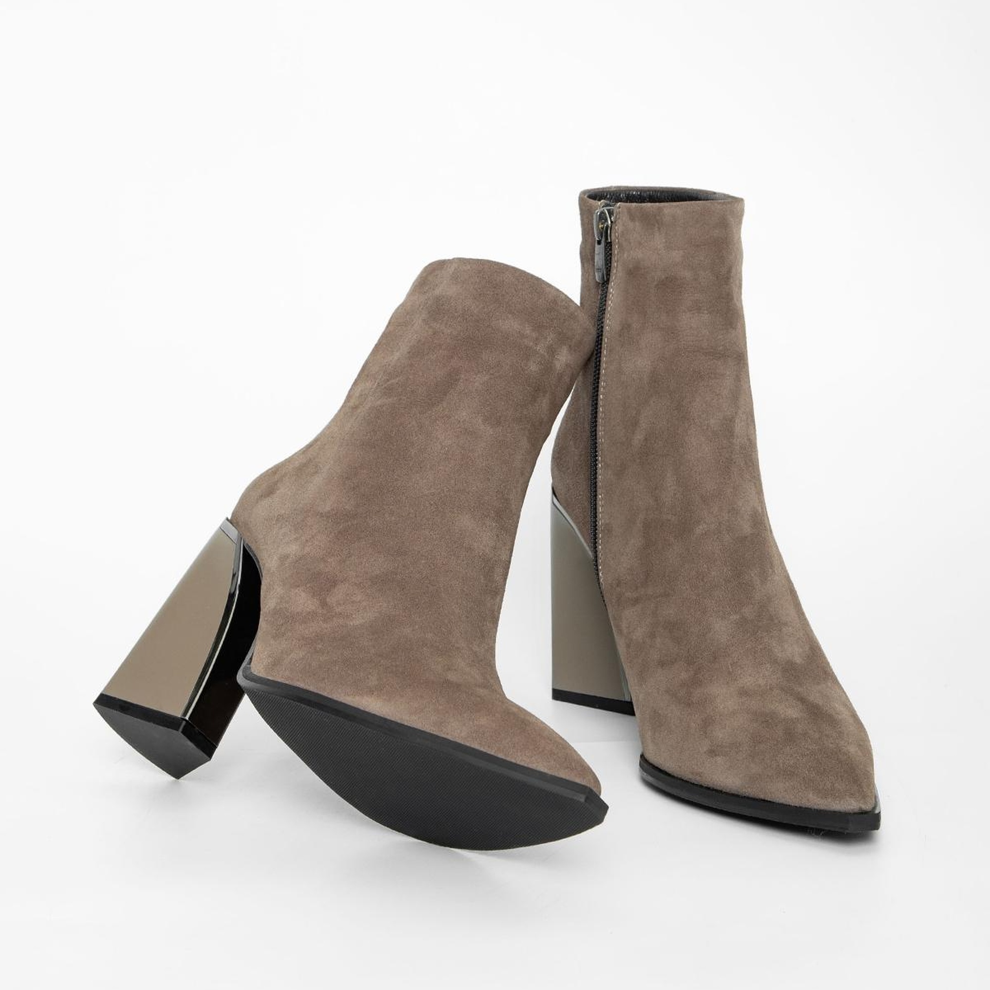 Valmenti Kadın Vizon Süet Hakiki Deri Casual Bot