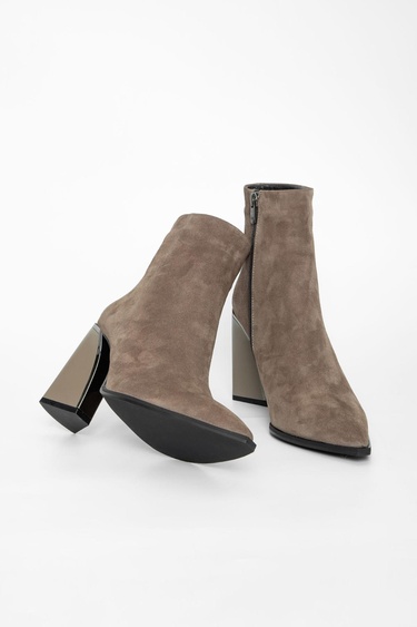  Valmenti Kadın Vizon Süet Hakiki Deri Casual Bot