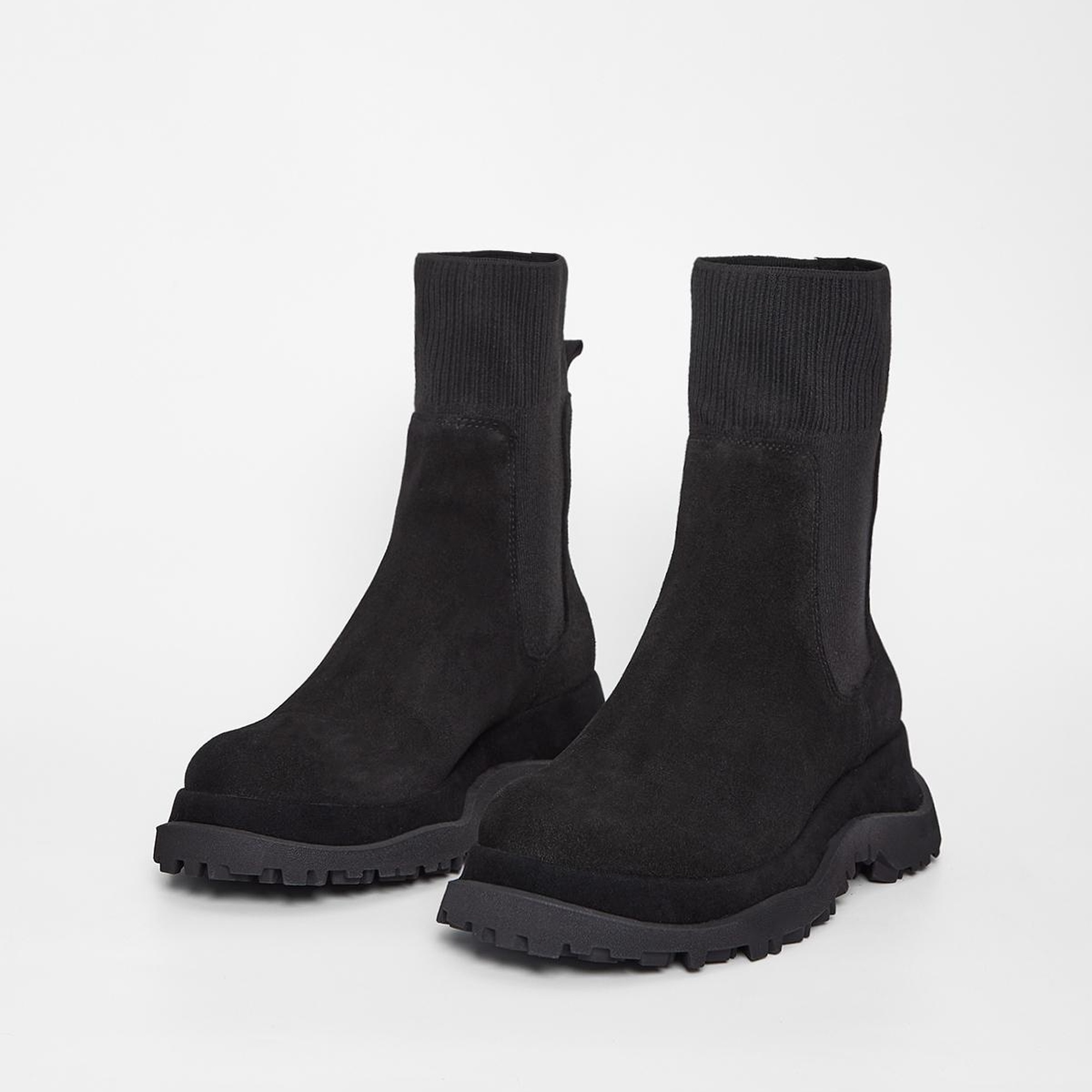 Valmenti Kadın Siyah Süet Hakiki Deri Casual Bot