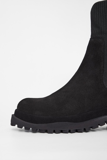  Valmenti Kadın Siyah Süet Hakiki Deri Casual Bot